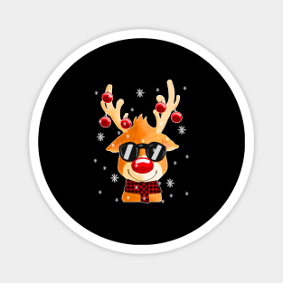 Funny reindeer Rudolf for a Christmas lover Magnet